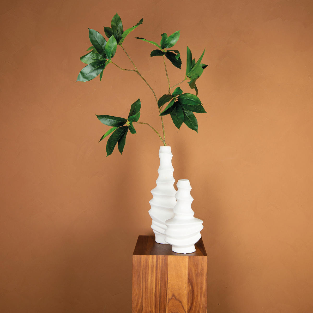 KUNSTBLATT Leaves Grün 90/54/120cm - Grün, Textil (54/120/90cm) - PTMD Collection