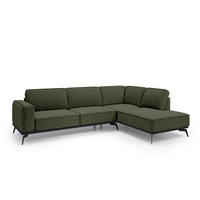 ECKSOFA Rosalia Grün - Grün, Textil (293/90/200cm) - Pillovely