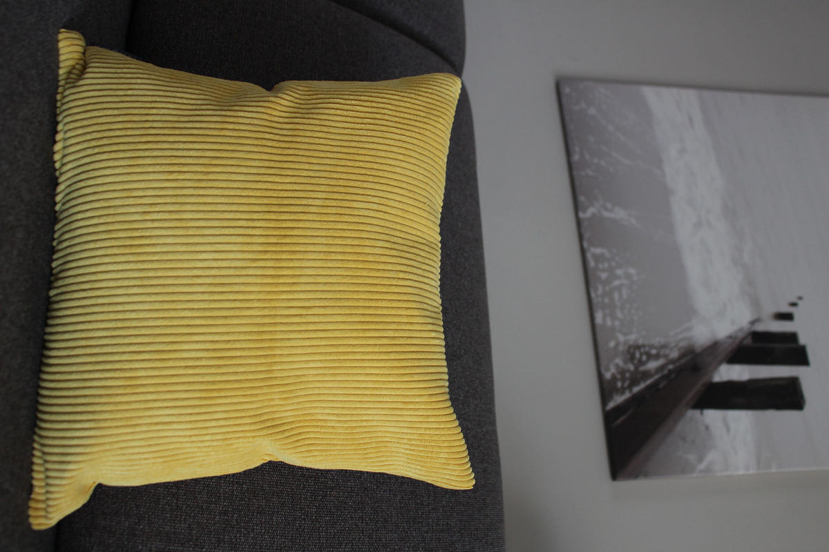 KISSENHÜLLE Inga Cord Look gelb - Gelb, Textil (40/40cm) - Magma Heimtexx