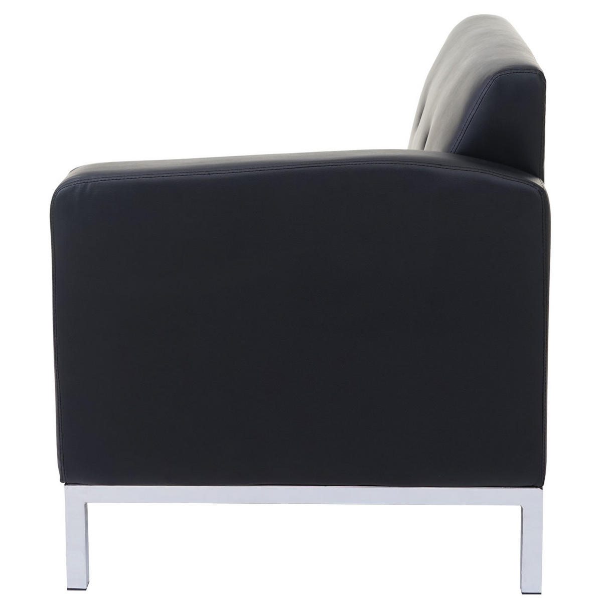 SESSEL SEITENTEIL ERWEITERBAR Schwarz - Schwarz, Textil (68/82/72cm) - MCW