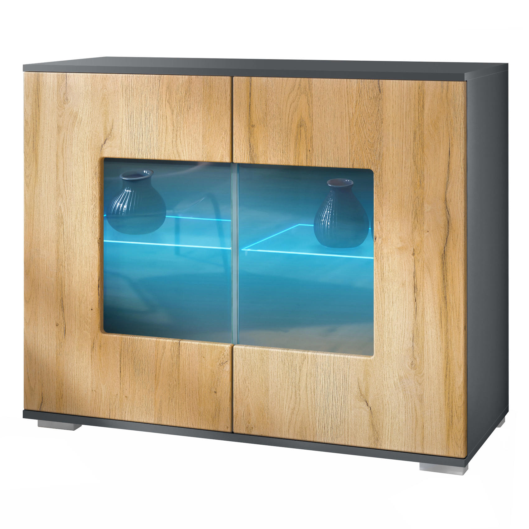 KOMMODE Grömitz Eiche Natur - Eichefarben, Holzwerkstoff (92.5/75.5/35cm) - Vladon
