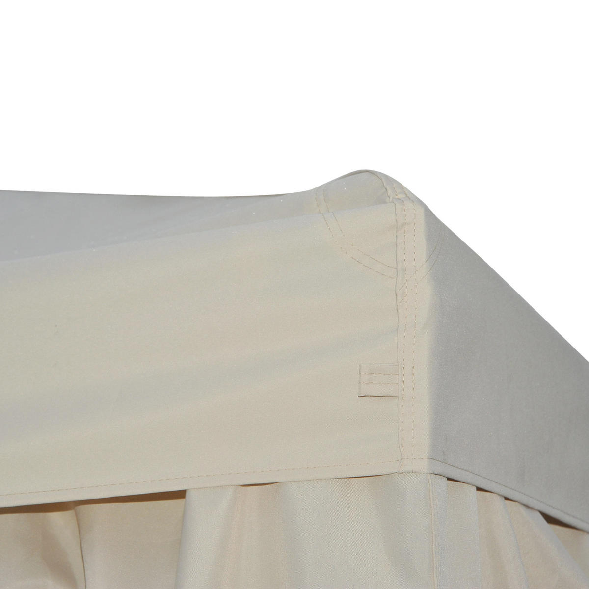 PAVILLON, Dunkelgrau/Cremeweiß, Metall, Polyesterbezug - Creme, Metall (295/265/295cm) - Outsunny