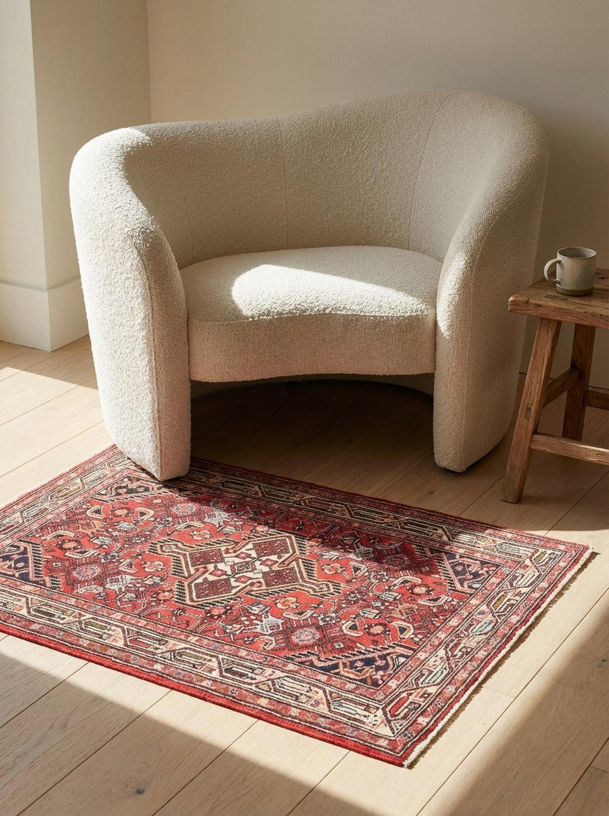 TEPPICH Assadabad Rot 127/81 cm Schurwolle - Rot, Textil (81/127cm) - Looma