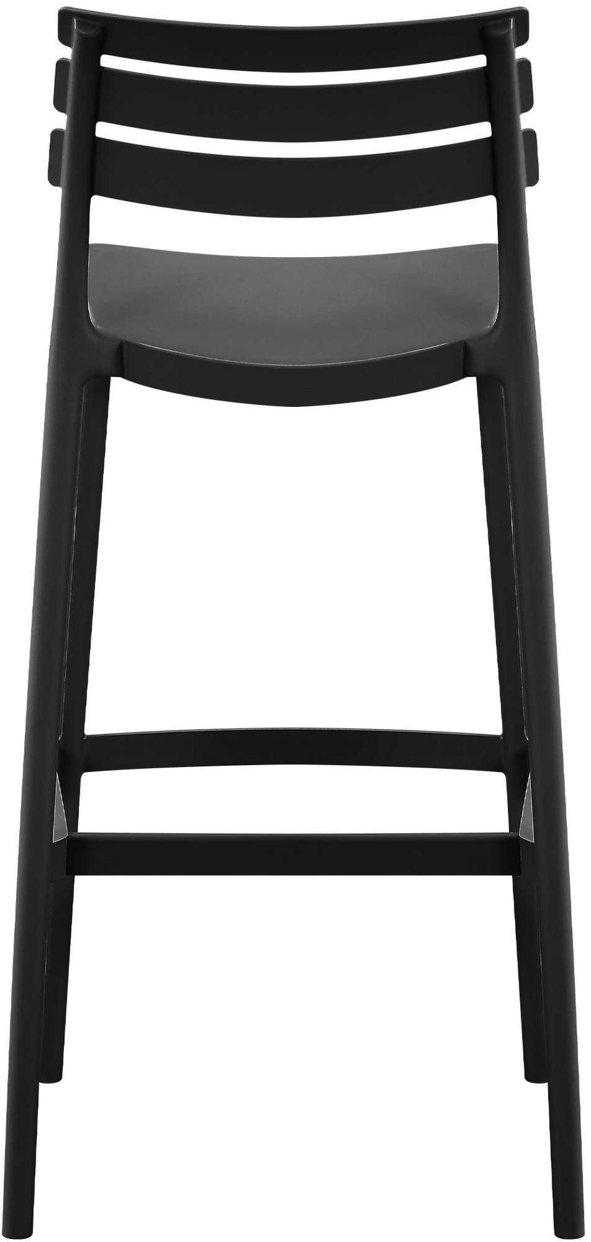 BARHOCKER Nils Lehne 49x50x99cm Kunststoff Schwarz Hoher - Schwarz, Kunststoff (49/99/50cm) - DELUKE