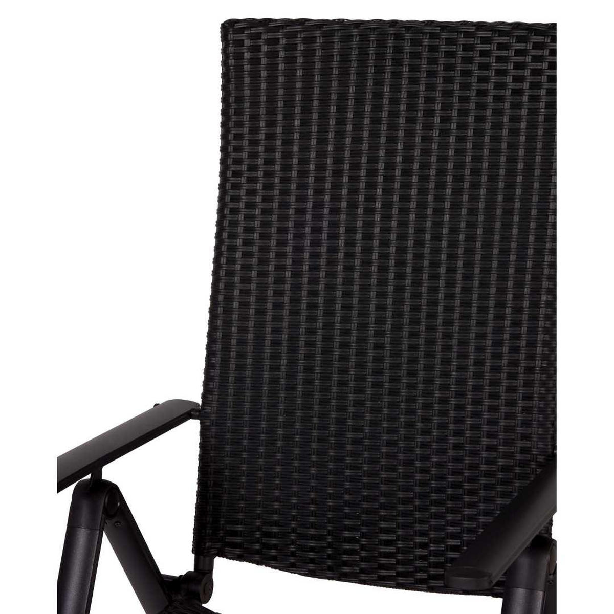 GARTENSTUHL, Lise, Stühle Schwarz, Rattan, 59 x 75 x 108 cm, 2-teilig - Schwarz, Naturmaterialien (59/108/75cm) - ebuy24