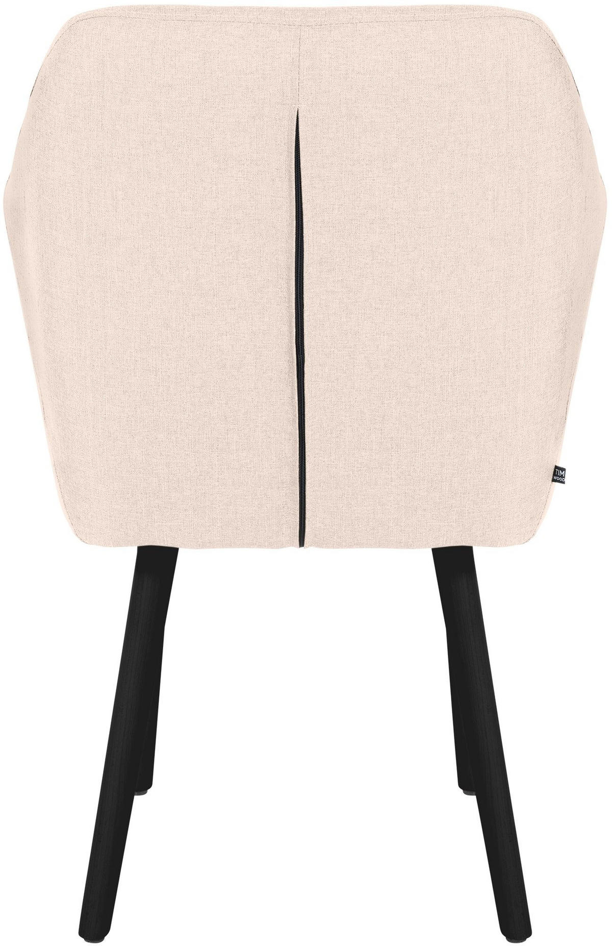 ARMLEHNENSTUHL Stoff beige - Beige/Schwarz, Holz/Textil (61/88/57.5cm) - CLP