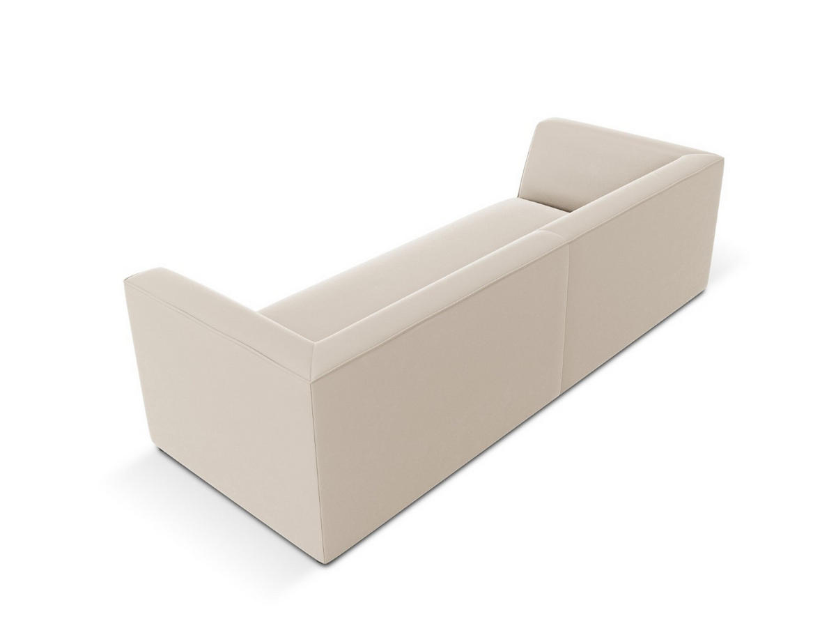 SOFA Ruby aus Samt beige 3 Sitzplätze - Beige, Textil (93/69/232cm) - Micadoni