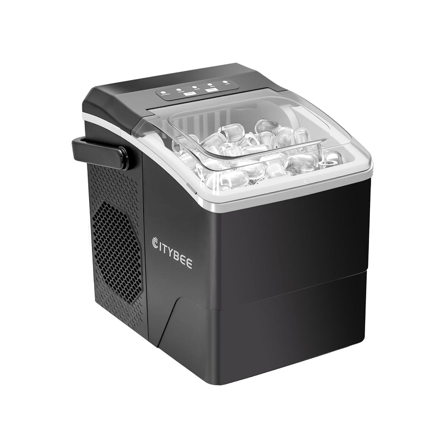 EISWÜRFELMASCHINE Kühleis 1.3 L - Schwarz, Kunststoff (29.6/28.9/23.8cm) - Nettlife