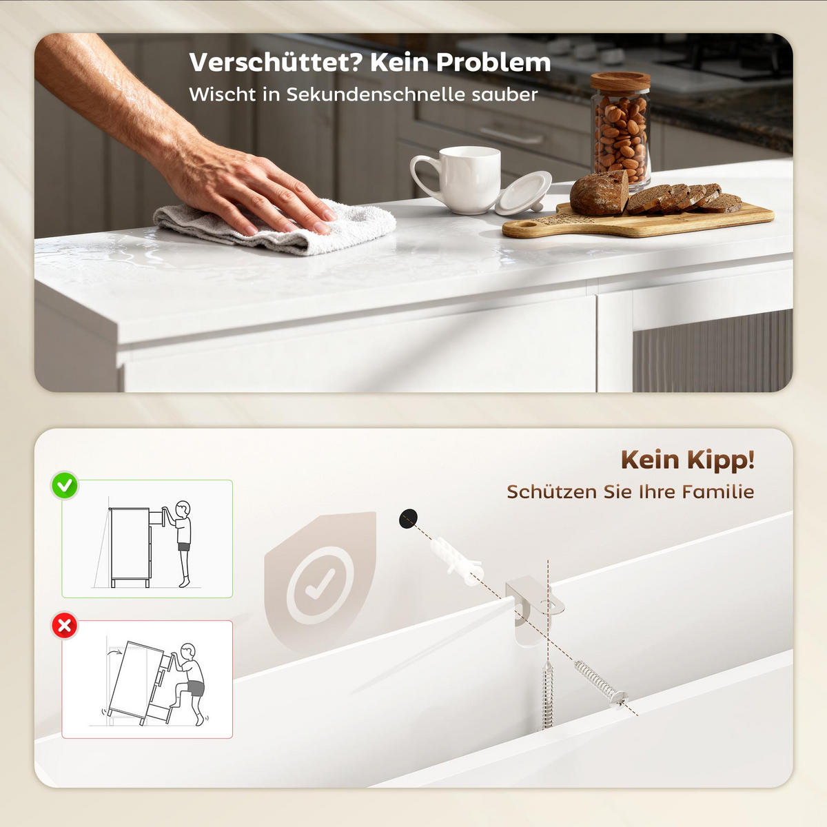 BUFFETSCHRANK, Sideboard mit 4 Schubladen, 2 Glastüren, modernes Design, Weiß - Weiß, Holzwerkstoff (40/91/120cm) - HOMCOM