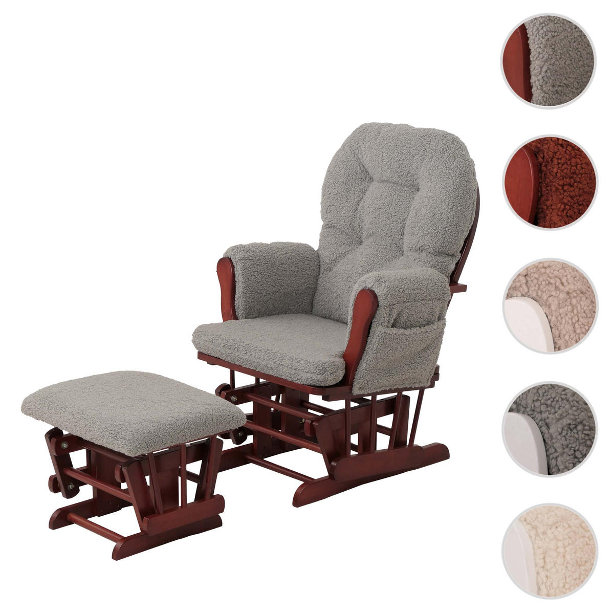 RELAXSESSEL Grau, Braun - Braun/Grau, Textil (74/105/72cm) - MCW