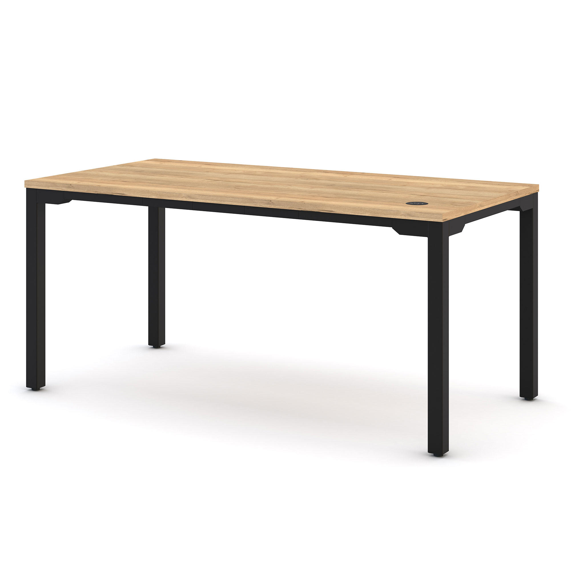 SCHREIBTISCH Höhenverstellbarer Schreibtisch Piacetta Eiche Natura Schwarz 180/80/73-118cm - Schwarz/Eiche Artisan, Holzwerkstoff/Metall (80/180/125cm) - ASSMANN