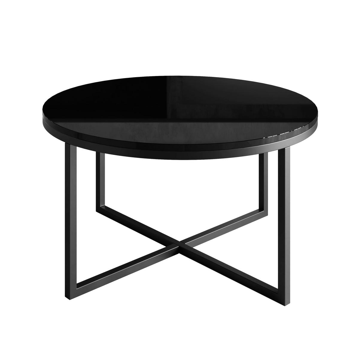 COUCHTISCH CIRI-X Hochglanz - Schwarz, Holzwerkstoff (70/70/45.6cm) - Lookway