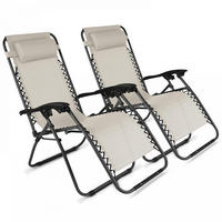 LOUNGESESSEL 2-tlg., Taupe - Taupe, Metall (160/110/65cm) - Oviala