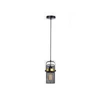 PENDELLEUCHTE LUMINOS - Schwarz/Gold - Schwarz, Metall (10.5/10.5/153cm) - Home Deluxe