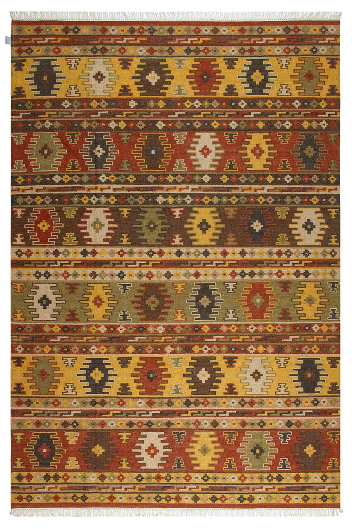 TEPPICH handgewebt Kelim Wolle LAZO Mehrfarbig 60 x 90 cm - Multicolor, Naturmaterialien (60/90cm) - Novatrend