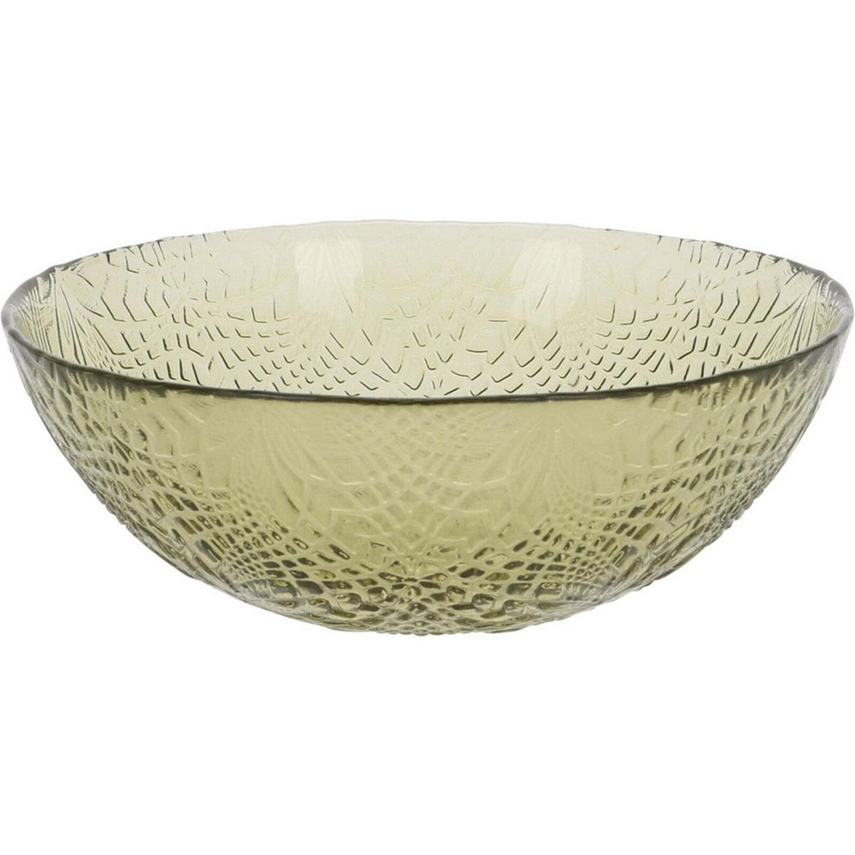 SCHALE Glas Grün 15/15/5 cm Glas - Grün, Glas (15cm) - Mondex