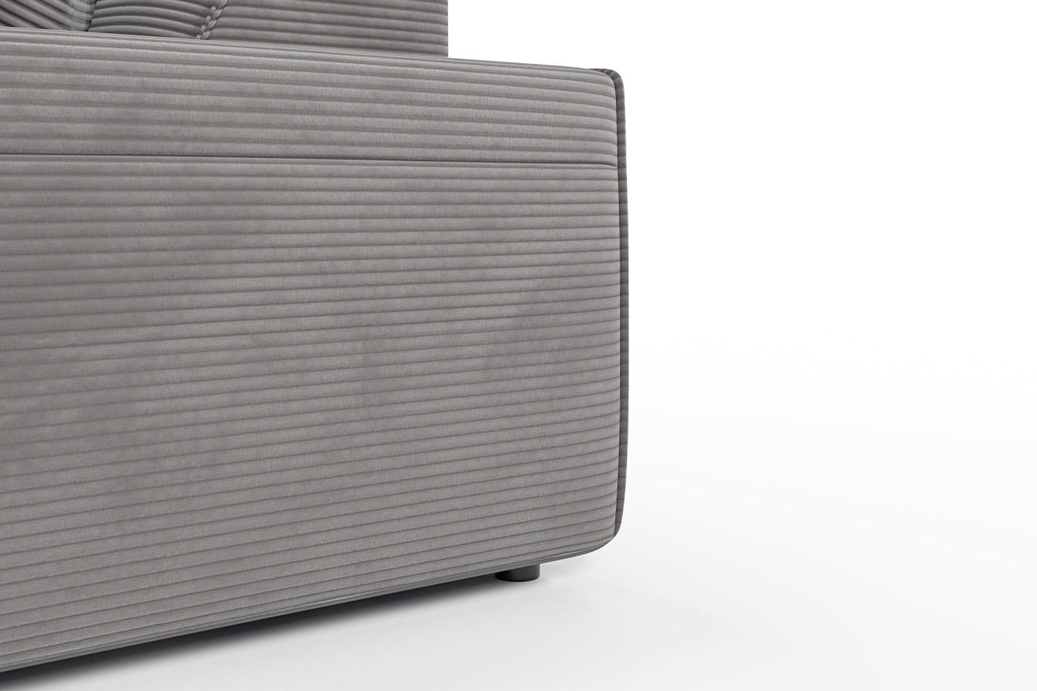 Thumbnail - Kawola Ecksofa, Grau, Textil, Echtholz, 4-Sitzer, Füllung: Kaltschaum, Ottomane links, L-Form, 299x189 cm, Wohnzimmer, S...