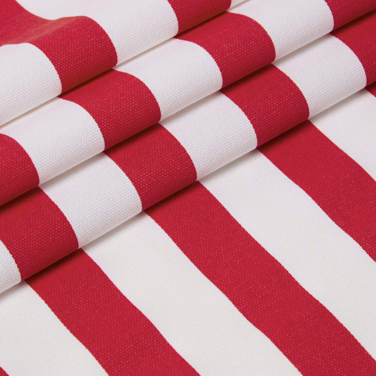 BAUMWOLLSTOFF Meterware rot-weiß gestreift, 150 cm - Rot, Textil (150/100cm) - Homescapes