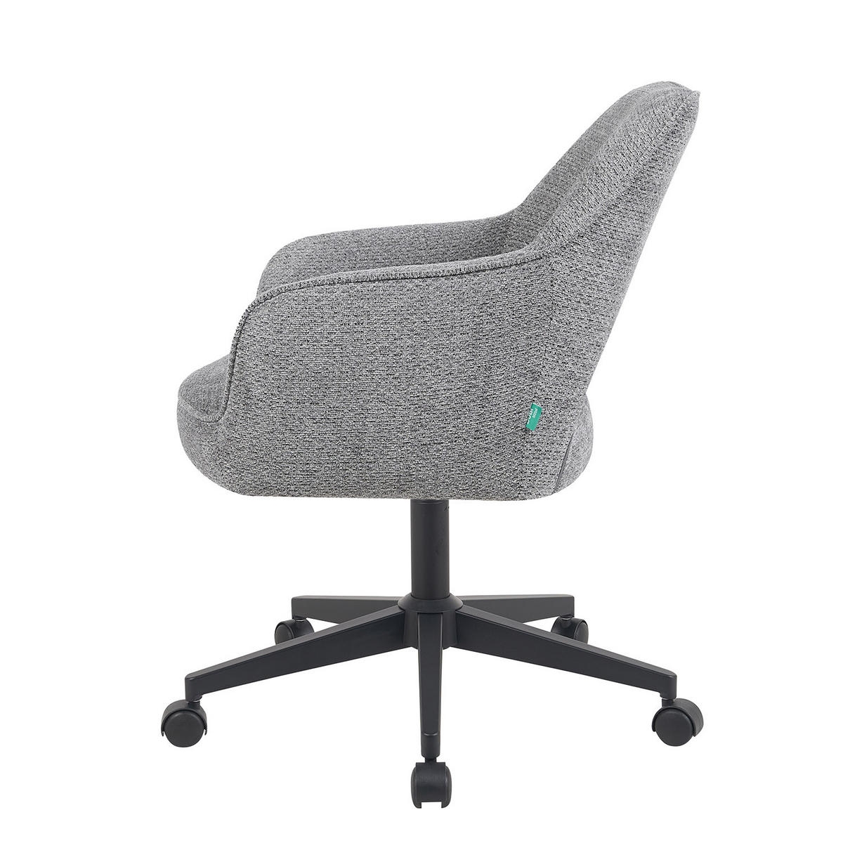 BÜROSTUHL Mika-Ilvy 2er-Set - Dunkelgrau/Schwarz, Textil/Metall (60/84/65cm) - DUBI Möbel