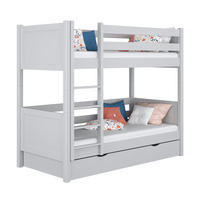 ETAGENBETT N02 mit Schublade Grau 120/200 - Grau, Naturmaterialien/Holz (120/200cm) - N-Wood