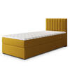 BOXBETT BRESEL 100 100x200 cm mit Matratze und Topper, H2+H3 - Gelb - Gelb, Holz (100/200cm) - MASSENO