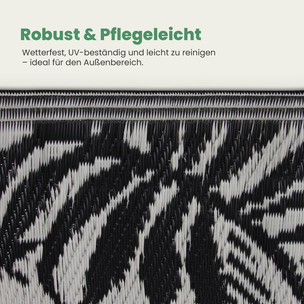 OUTDOORTEPPICH Teppich Wetterfest und UV-Beständig ( 120x180cm / Farn ) für Garten, Balkon, Terrasse - Hellgrau, Kunststoff (120/180cm) - Bestlivings