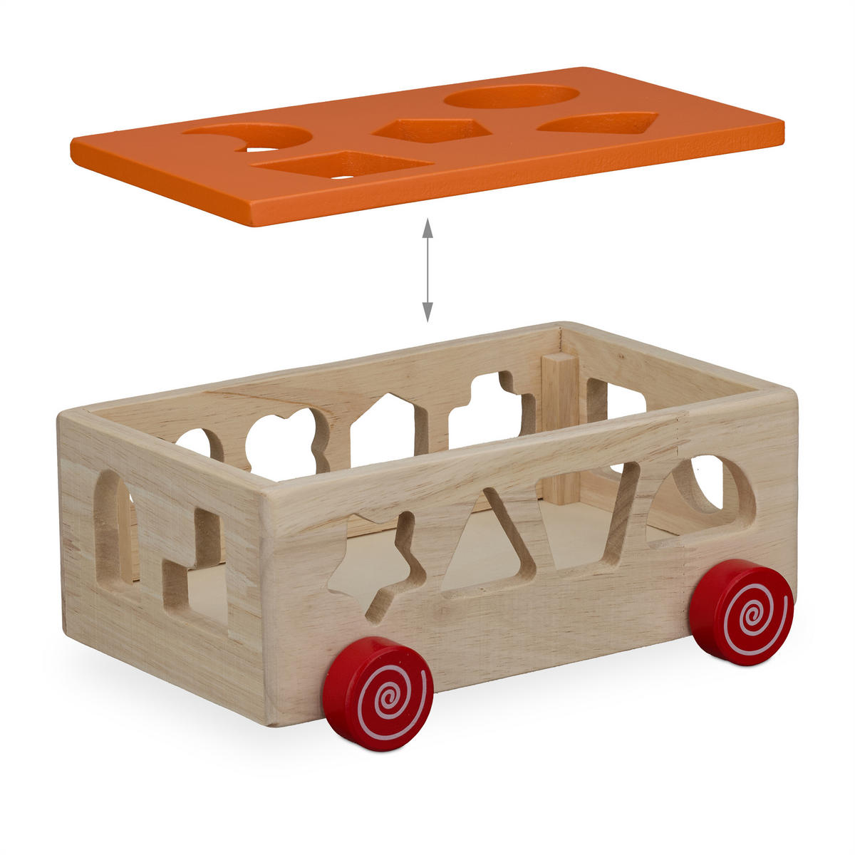 HOLZSTECKWÜRFEL - Multicolor, Holz/Holzwerkstoff (16.5/8.5/21.5cm) - Relaxdays