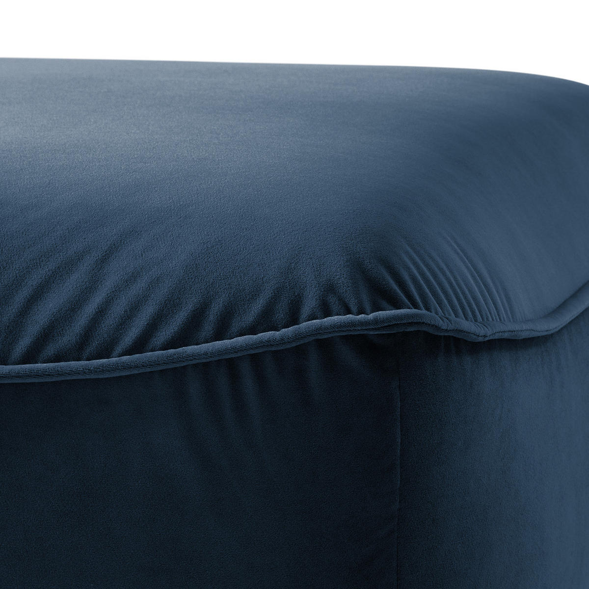 POLSTERHOCKER - Schwarz/Dunkelblau, Kunststoff/Textil (99/40/82cm) - home24