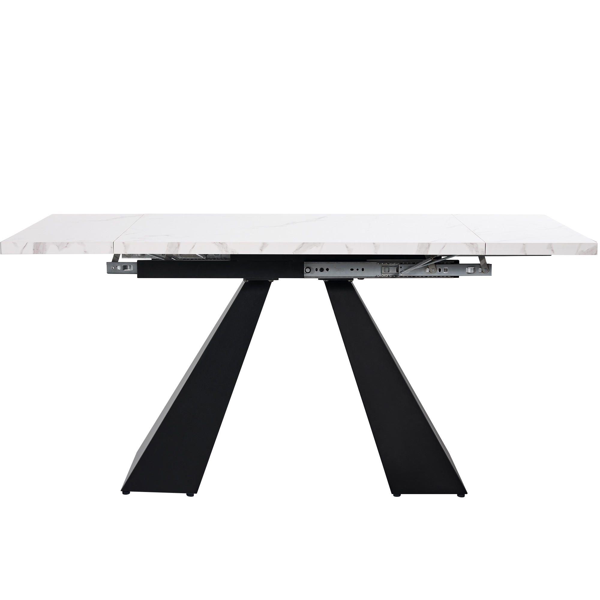 AUSZIEHTISCH Weiß 99-159/74/77 cm - Weiß, Holz (74/99/77cm) - PANGIVO
