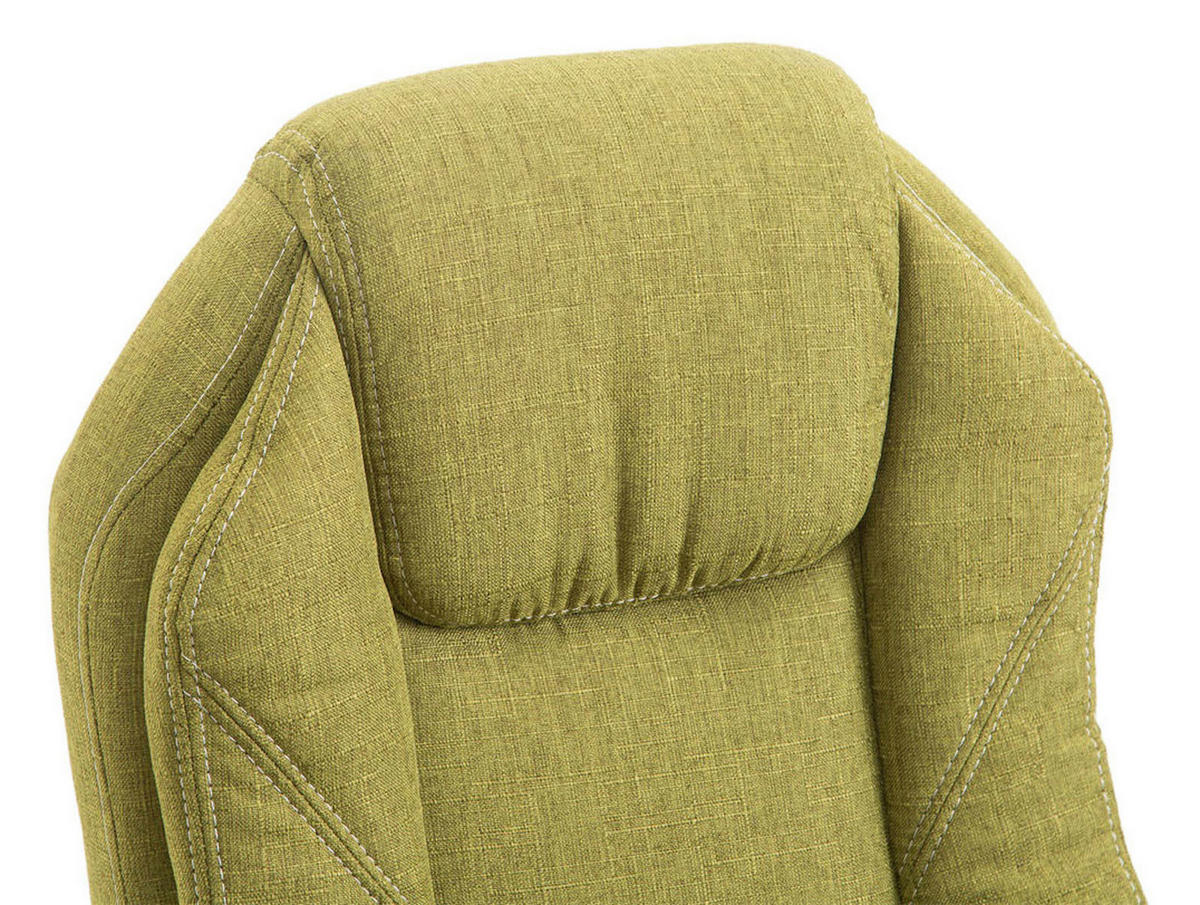 BÜROSTUHL MEDHA Stoff 114x67x64 Grün Stoff Metall - Grün, Textil/Metall (67/114/64cm) - DELUKE