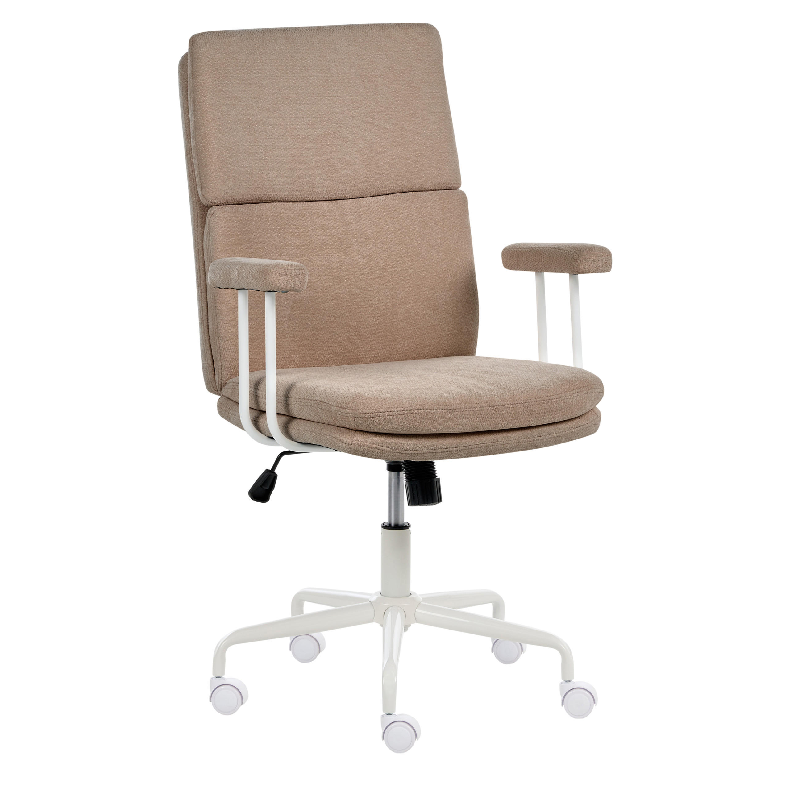BÜROSTUHL Stoff Taupe Vero - Taupe, Textil (62/100/65cm) - Beliani
