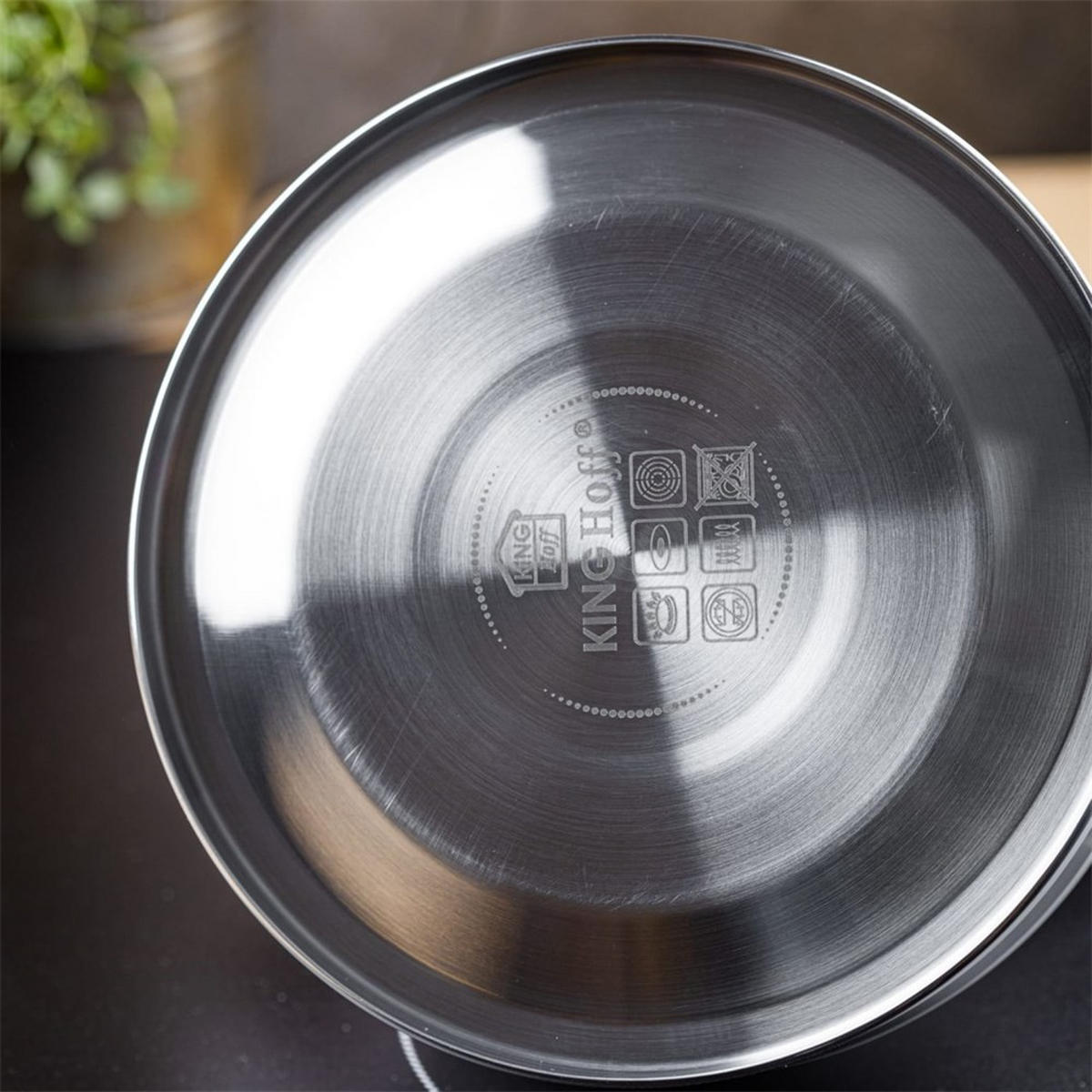 WASSERKESSEL Weiß 22/18/23 cm KH1852 - Weiß, Metall (22cm) - Kinghoff 