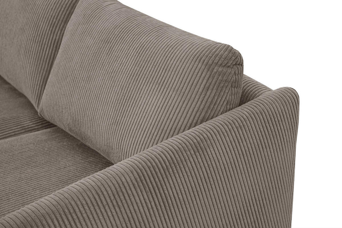 SOFA VILT 2,5-Sitzer, taupe - Taupe/Schwarz, Holzwerkstoff/Kunststoff (202/89/94cm) - Courtois Laville