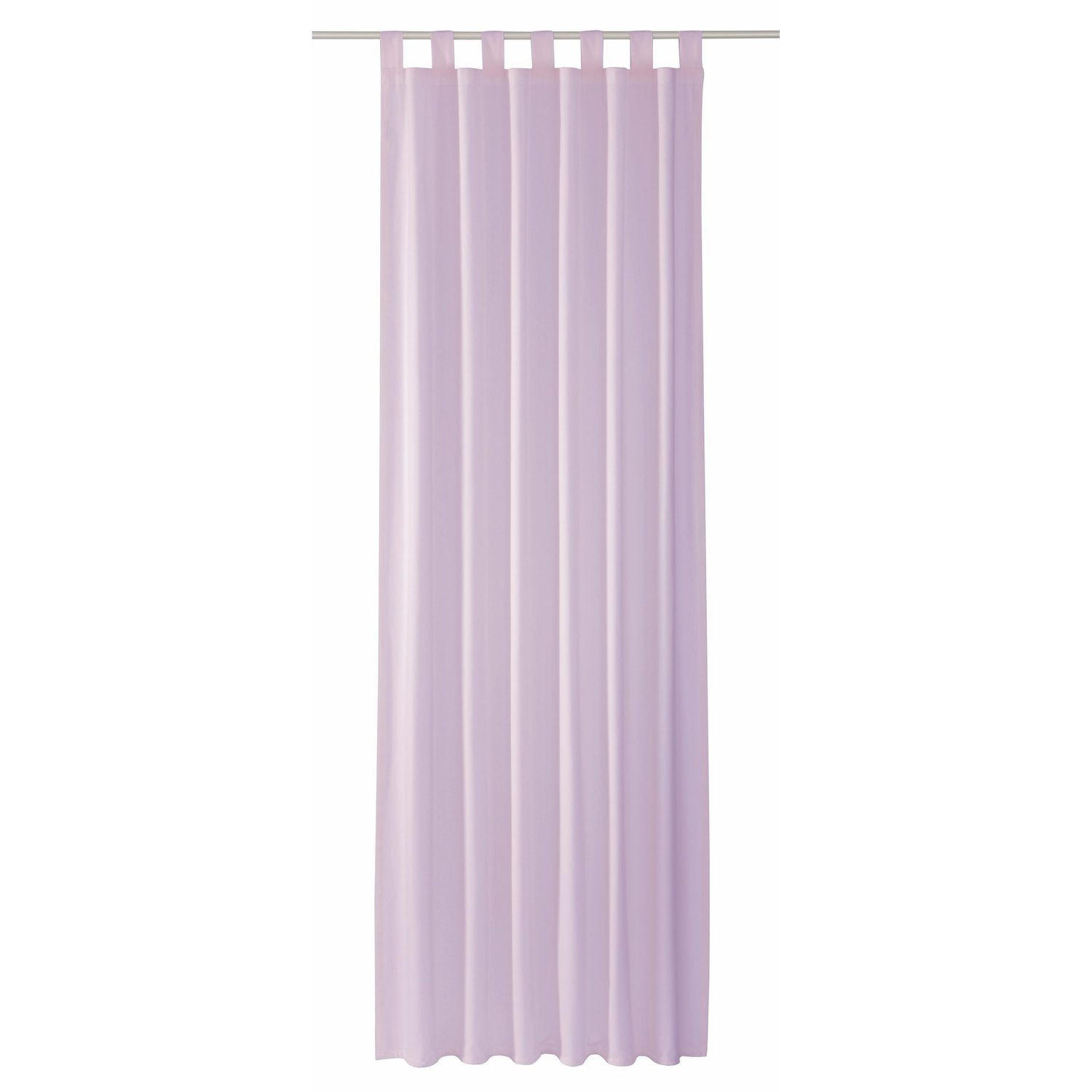 SCHLAUFENVORHANG IM UNI DESIGN DOVE Blickdicht - Flieder, Textil (140/0.5/255cm) - Tom Tailor