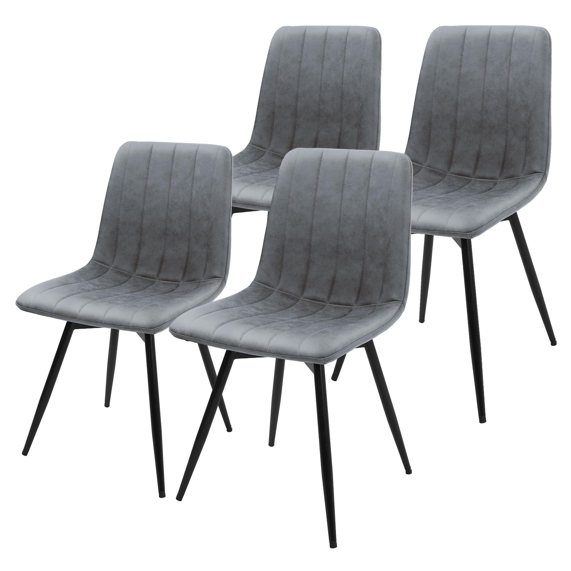 Ml-Design Esszimmerstühle Anthrazit 43x81x52 cm