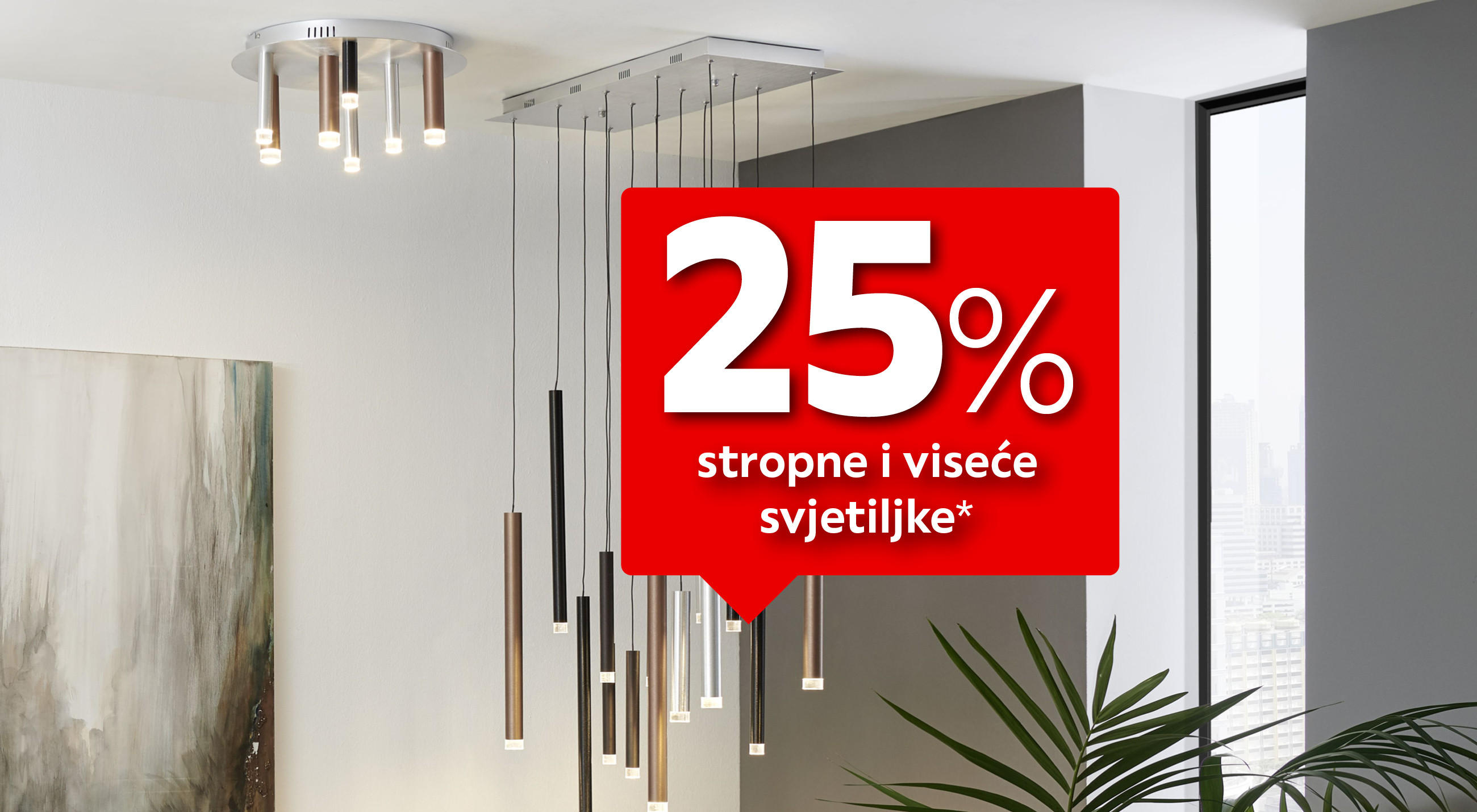 25% stropne i viseće svjetiljke*