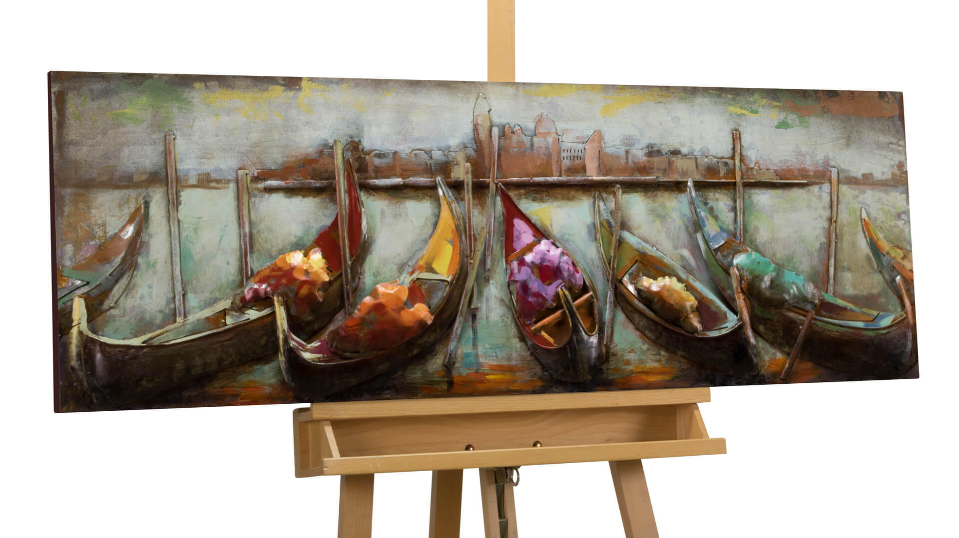 KUNSTLOFT KOVOVÝ OBRAZ BLÍZKOST DÁLEK, 120/40 CM