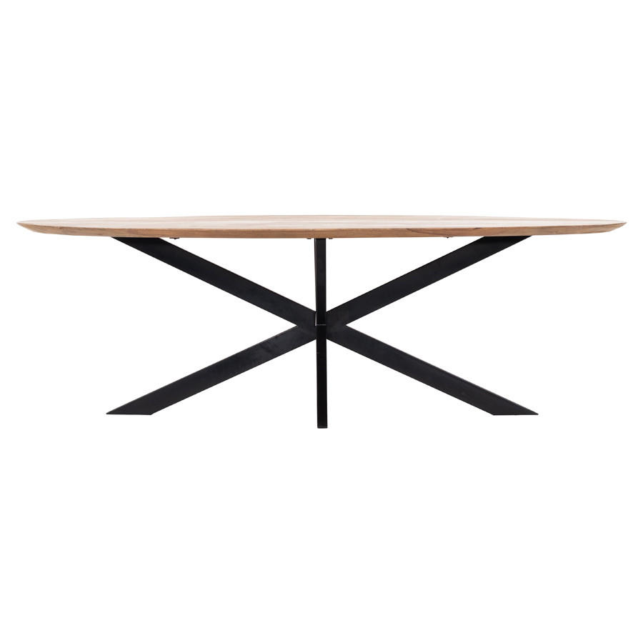 ESSTISCH oval aus Mangoholz 160cm, natürlich - Braun, Holz (160/90/78cm) - Giga Meubel