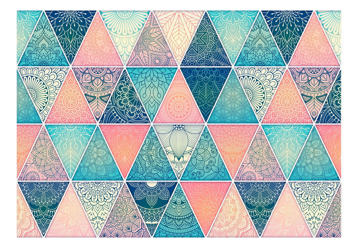 SELBSTKLEBENDE FOTOTAPETE 441/315 cm - Blau/Pink, Kunststoff/Textil (441/1cm) - KUNSTLOFT
