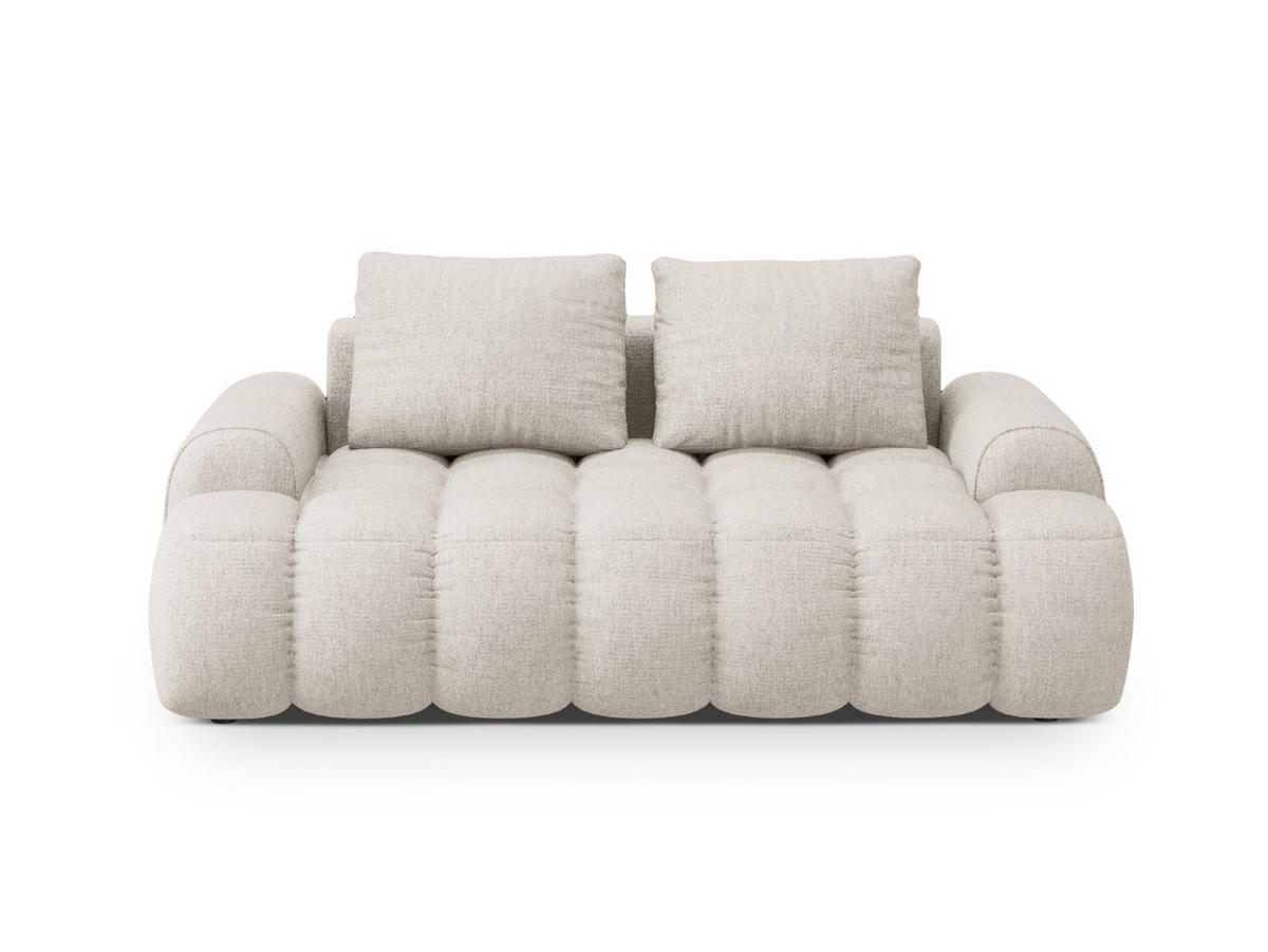 SOFA Linz aus strukturiertem Stoff beige 2 Sitzplätze - Beige, Textil (100/84/175cm) - Cosmopolitan Design