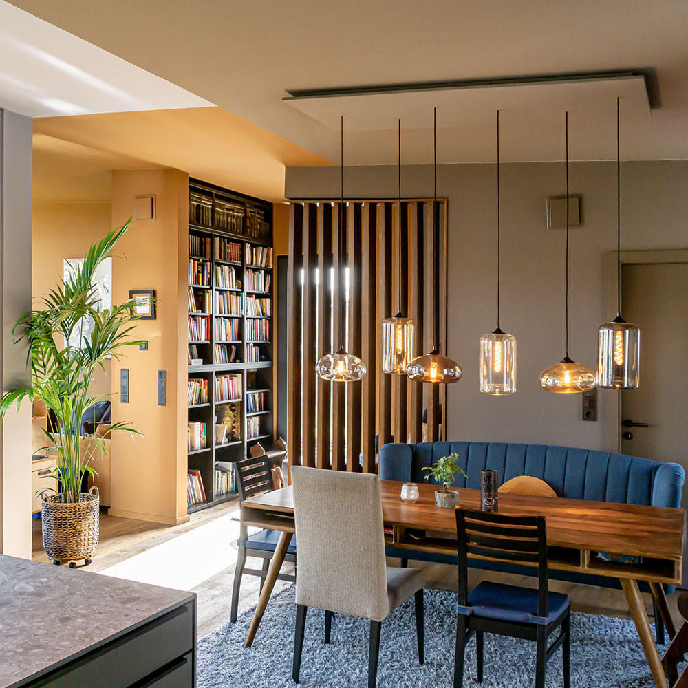 Thumbnail - s.luce Hängelampe, Orange, Glas, Rund,Rund, 28x14x28 cm, Lampen & Leuchten, Innenbeleuchtung, Hängelampen, Pendelleuchte...