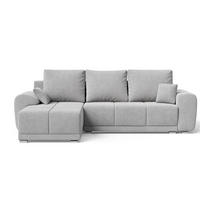 ECKSOFA Monti Grau Links - Silberfarben/Grau, Holz/Textil (188/290cm) - Graingold