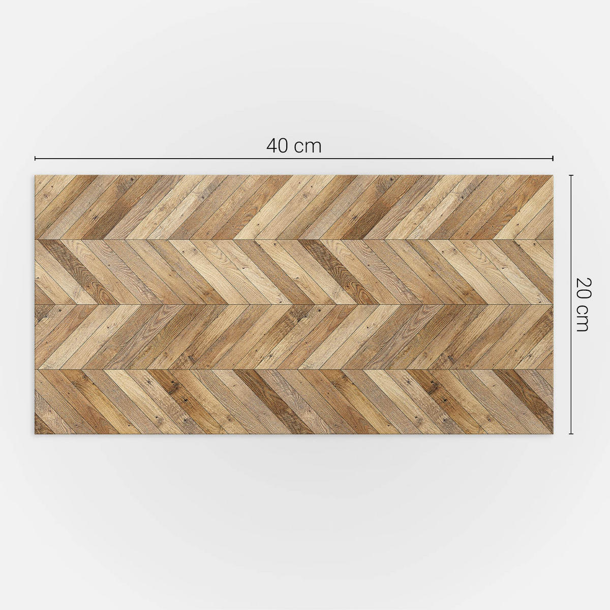 WANDPANEEL 10x 40x20 cm selbstklebend Veythra - Braun, Kunststoff (20/1.6/40cm) - Wallfluent