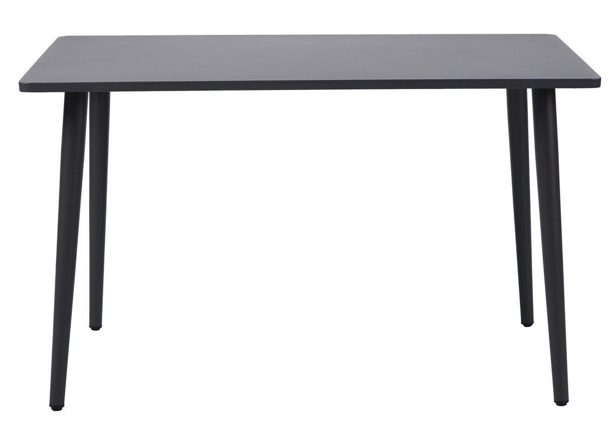 GARTENTISCH Rotherham - aus Stahl, Oberfläche dunkelgrau pulverbeschichtet 70x120x72 cm - Schwarz, Metall (120/70/72cm) - TPFGarden