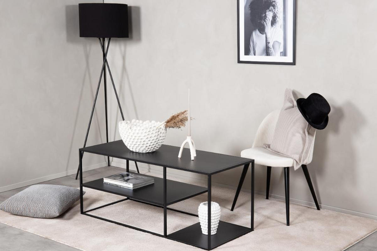 COUCHTISCH, Staal, Schwarz, Stahl, 50 x 120 x 50 cm - Schwarz, Metall (120/50/50cm) - ebuy24