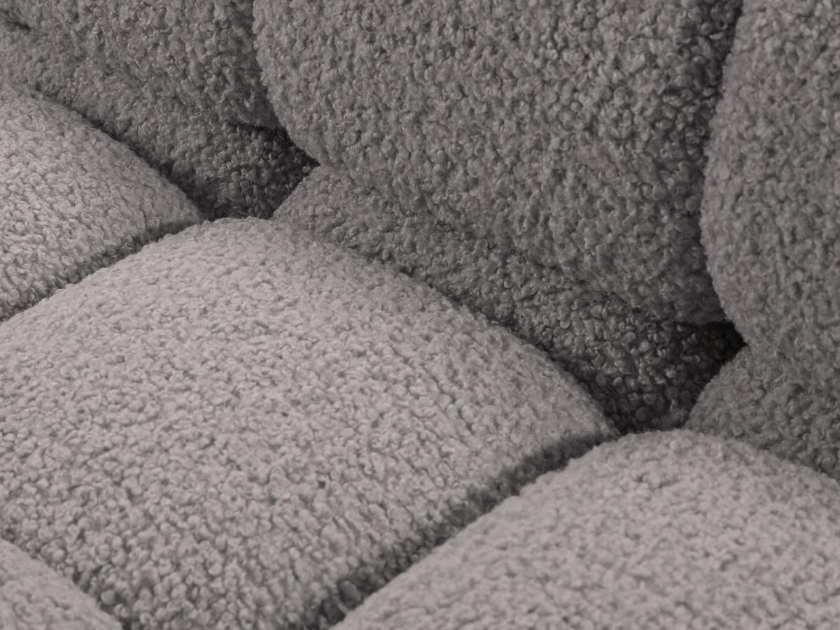 SOFA modular rechts Bellis aus Boucle hellgrau 4 Sitzplätze - Hellgrau, Textil (282/70/94cm) - Micadoni