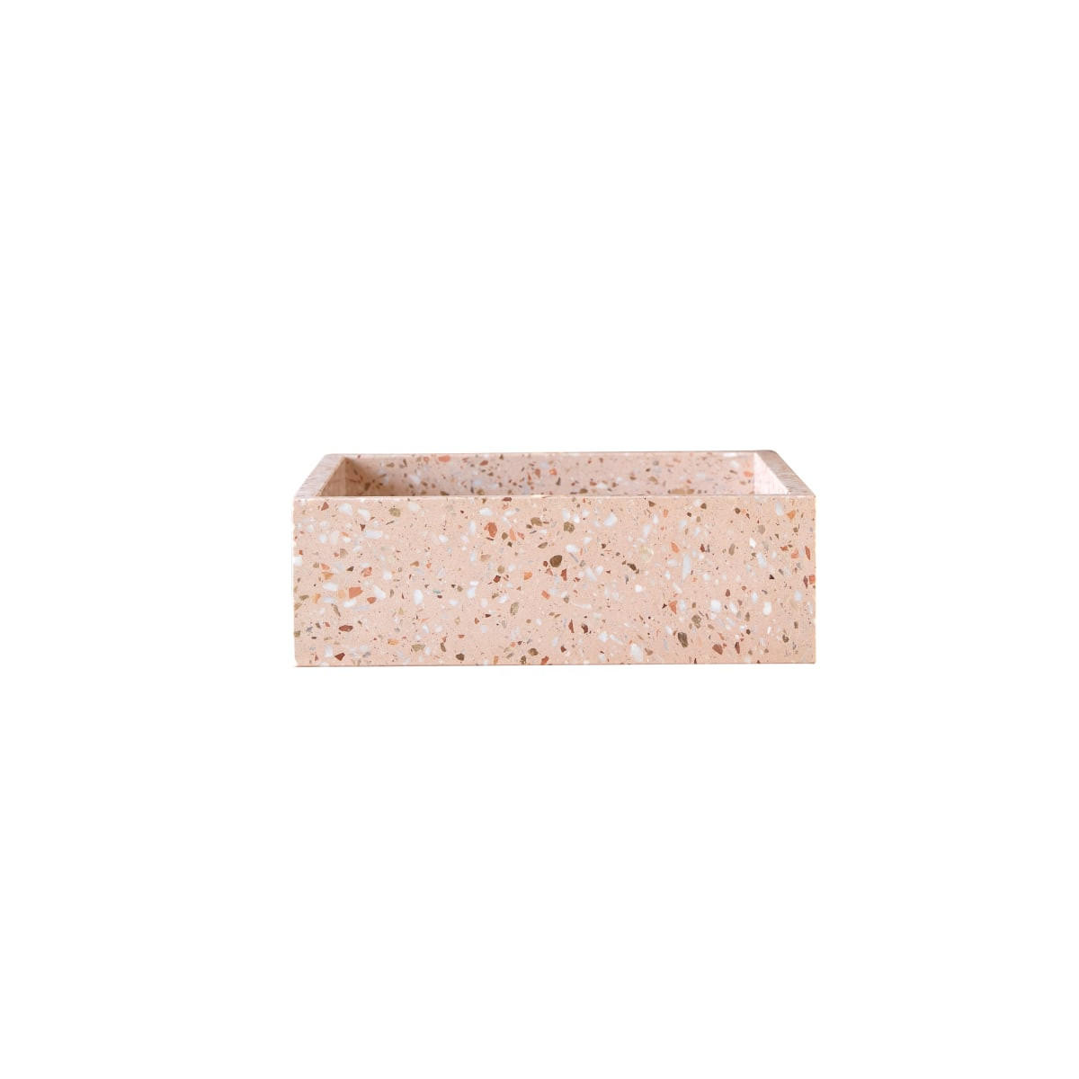 WASCHBECKEN Made Rosa aus Premium-Terrazzo - Pink, Stein (40/13/40cm) - Tikamoon