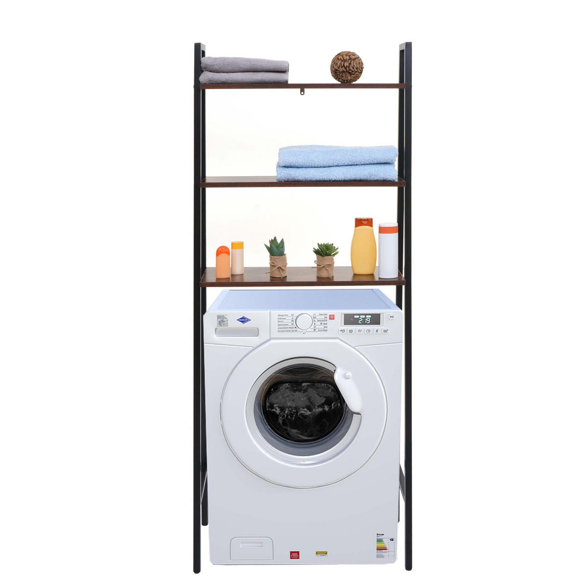 STANDREGAL Dunkelbraun - Dunkelbraun, Holz (64/155/25cm) - MCW