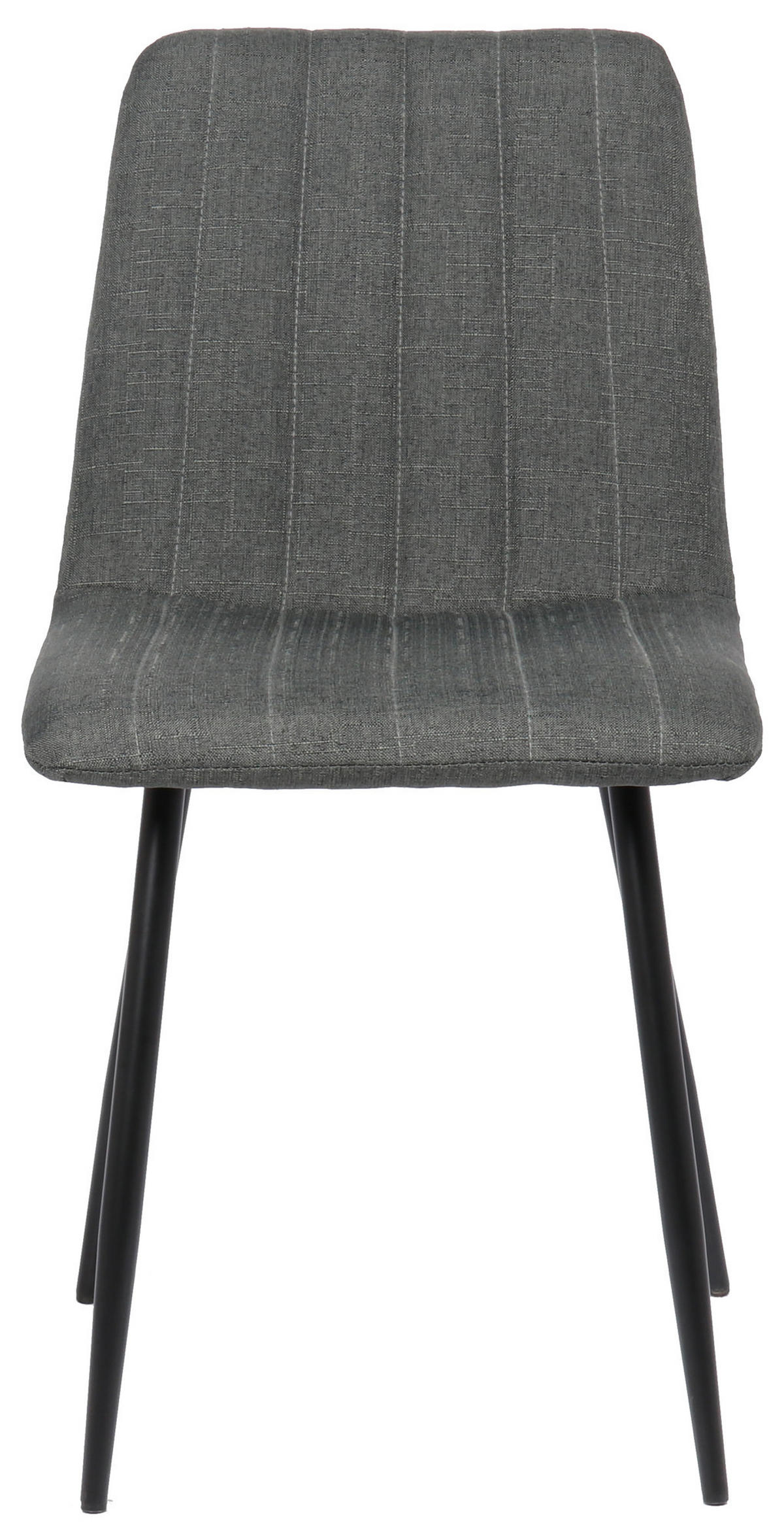 STUHL LENZ Stoff 88x45x53 cm dunkelgrau Metall - Dunkelgrau, Metall (45/88/53cm) - DELUKE