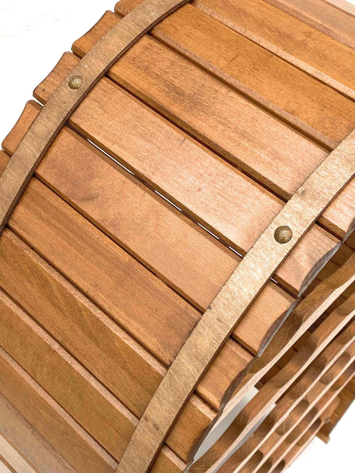 WEINREGAL Weinfass Stehend für 24 Flaschen Holz Braun - Braun, Holz (62/90/24cm) - DanDiBo